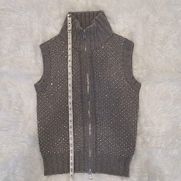 William Sharp 100% Cashmere Swarovski Crystal sweater vest - Picture 9 of 11